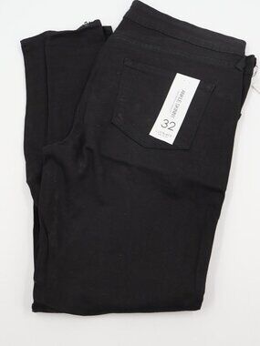 Just Black Dean Ankle Zip Skinny Jeans Womens 32 Black Tencel Made in USA NEW
